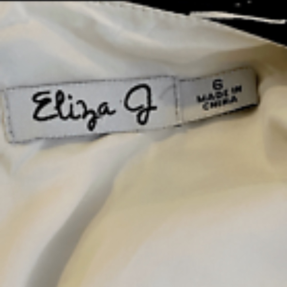 🎆NEW YEARS SALE🎇 Eliza J Dress Size 6 Black & Tan with Pink Stripe 3/4 Sleeve - Picture 4 of 4